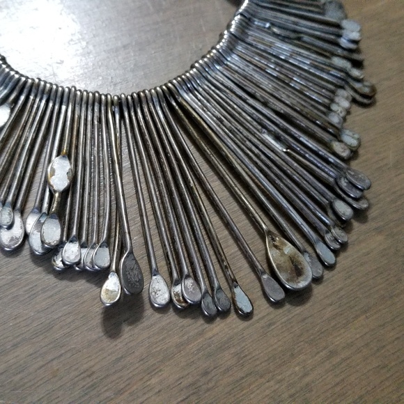Lucky Brand silver paddle and leather necklace - Picture 3 of 3